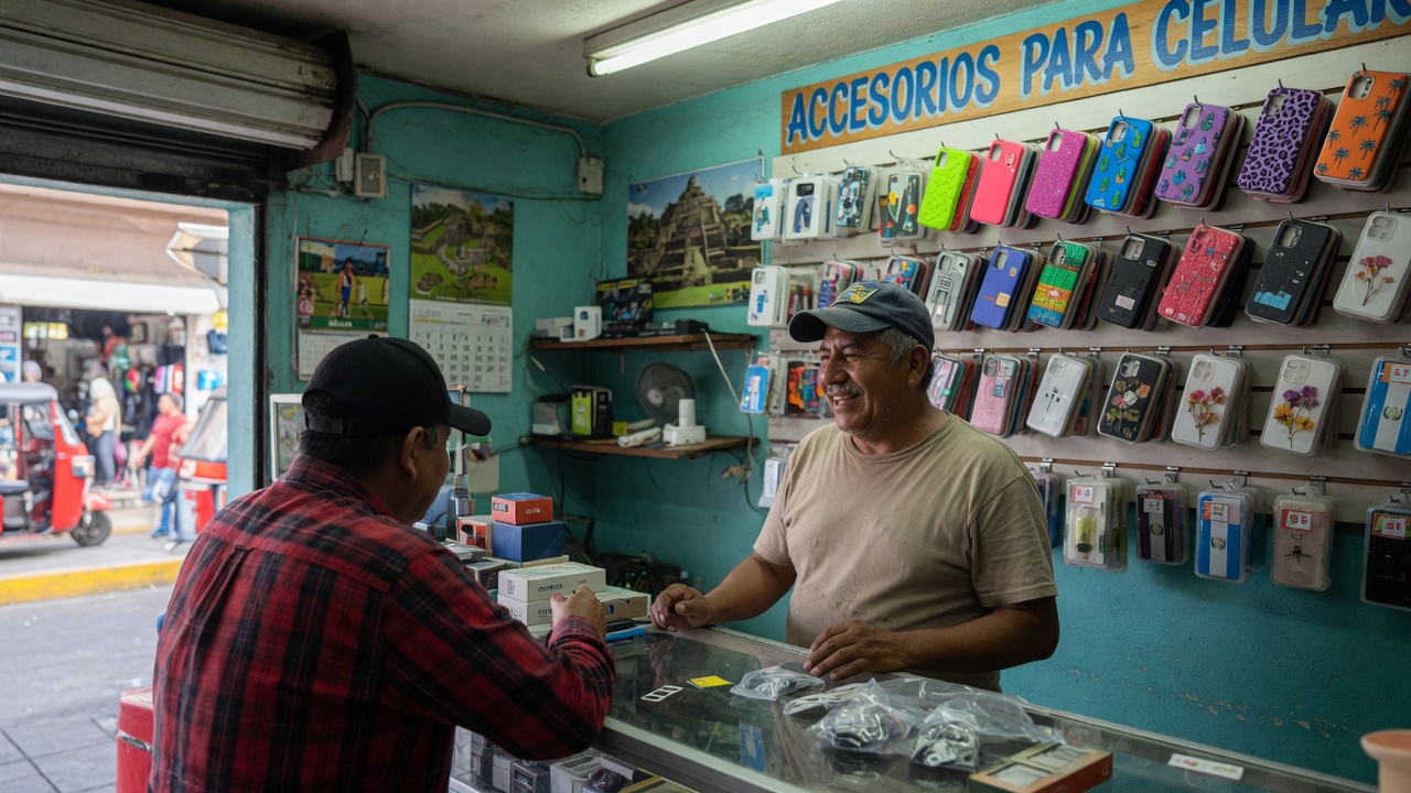 Emprendedores atendiendo su negocio